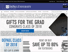 Tablet Screenshot of depaul-lincolnpark.bncollege.com
